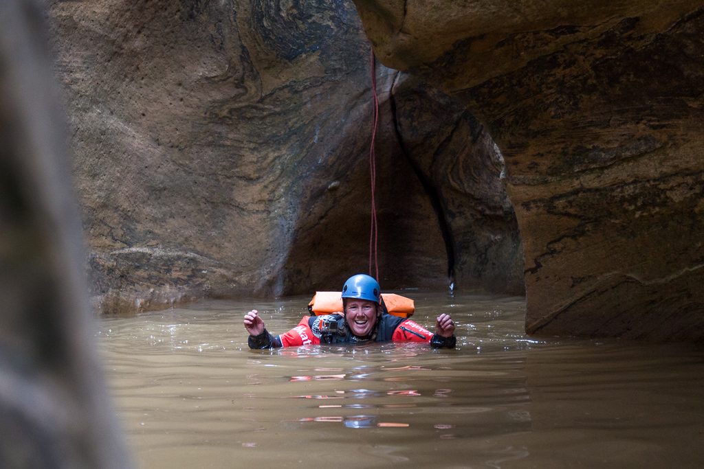 Keeping your hands warm is a constant battle in the frosty pools scattered throughout the canyon.