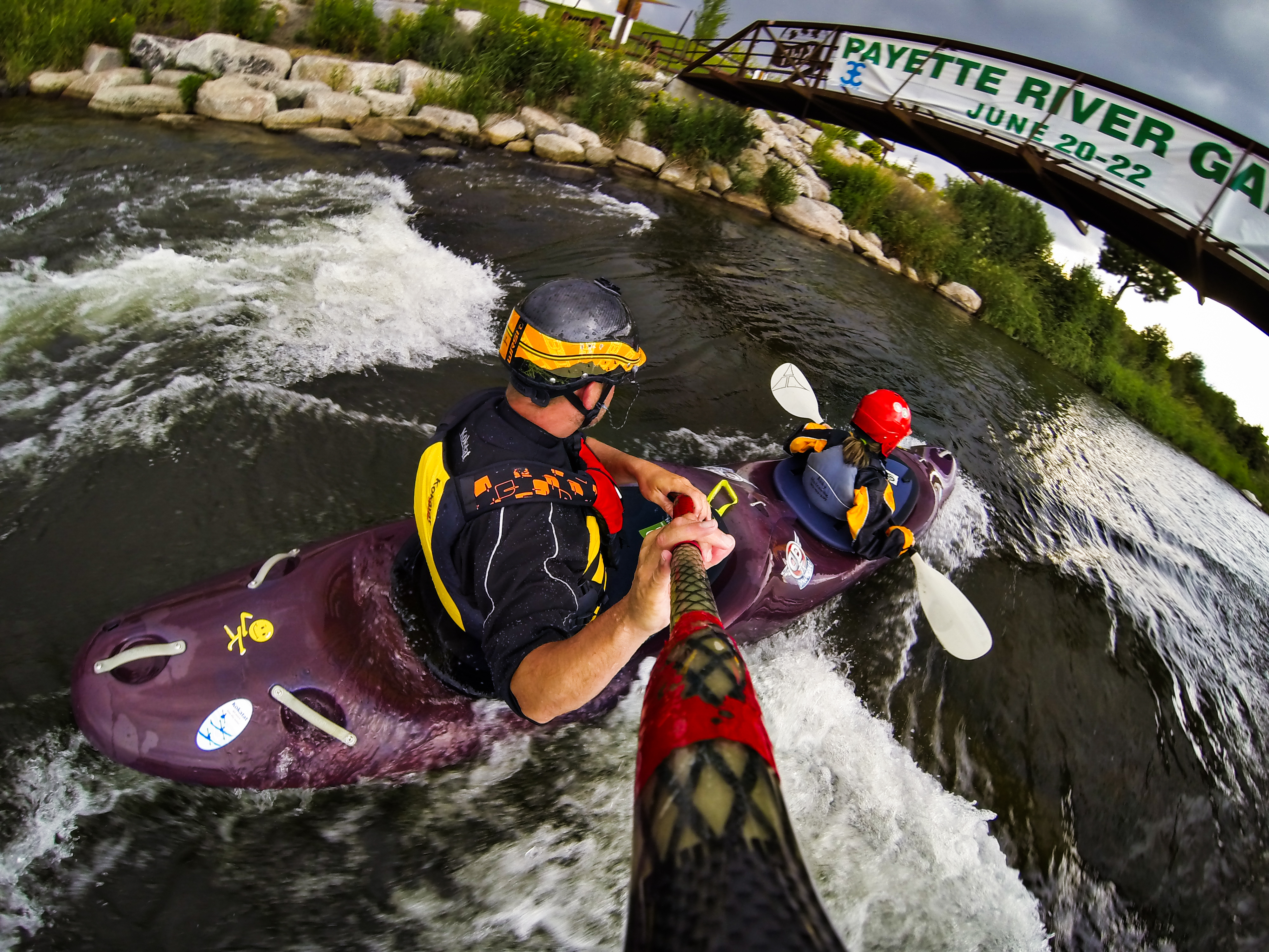 Jackson Kayak, Dynamic Duo, Surfing with kids at Kelly's Whitewater Park, Cascade, ID