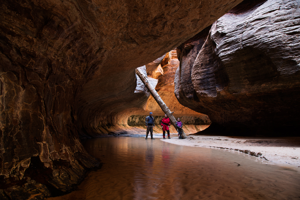 Holcombe Family in the Zion Subway, Utah